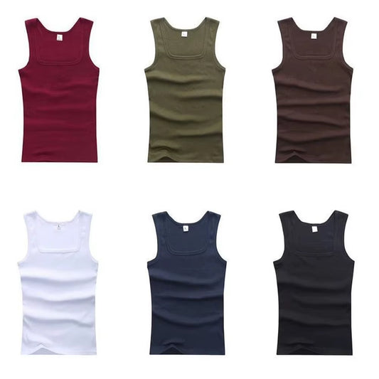 2020 Summer plus Size Men Clothing Tank Tops Black White Gray Singlets Sleeveless Fitness Men Vest Casual Bodybuilding Vest New