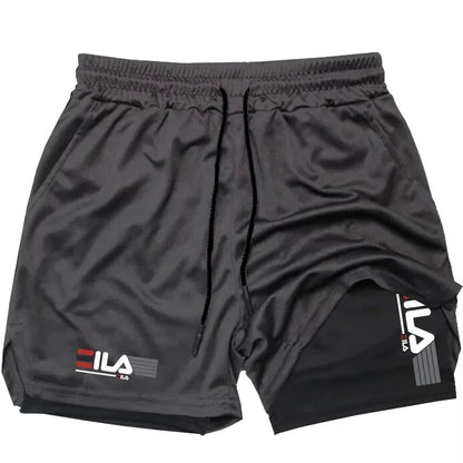 Men’s 2-in-1 Training Shorts – Quick-Dry Double-Layer Gym & Running Shorts with Phone Pocket (M–3XL)