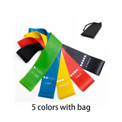 5-Piece Resistance Band Set – Elastic Workout Bands for Yoga, Pilates & Strength Training