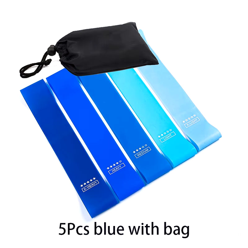 5-Piece Resistance Band Set – Elastic Workout Bands for Yoga, Pilates & Strength Training