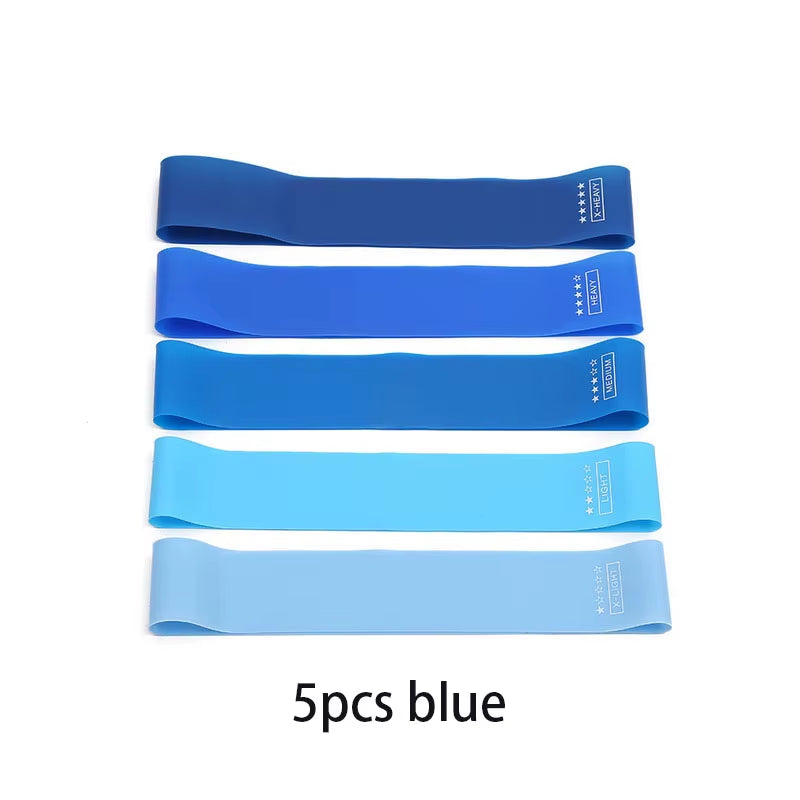 5-Piece Resistance Band Set – Elastic Workout Bands for Yoga, Pilates & Strength Training