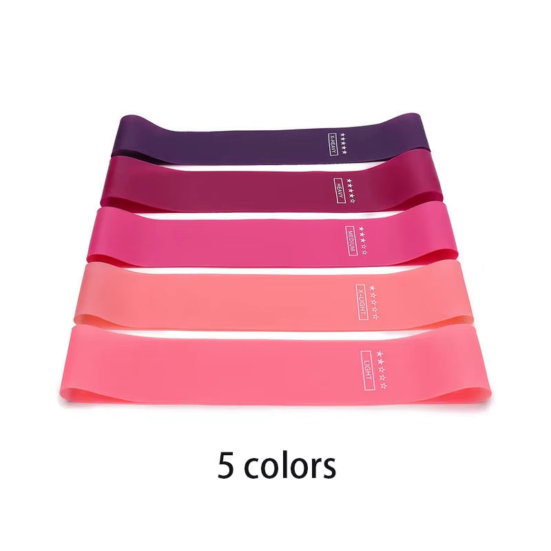 5-Piece Resistance Band Set – Elastic Workout Bands for Yoga, Pilates & Strength Training