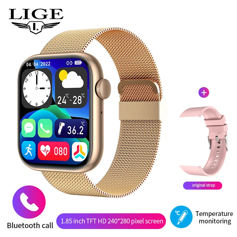 Smartwatch – Bluetooth Calling, Wireless Charging, Custom Face, Fitness Tracker for Men & Women