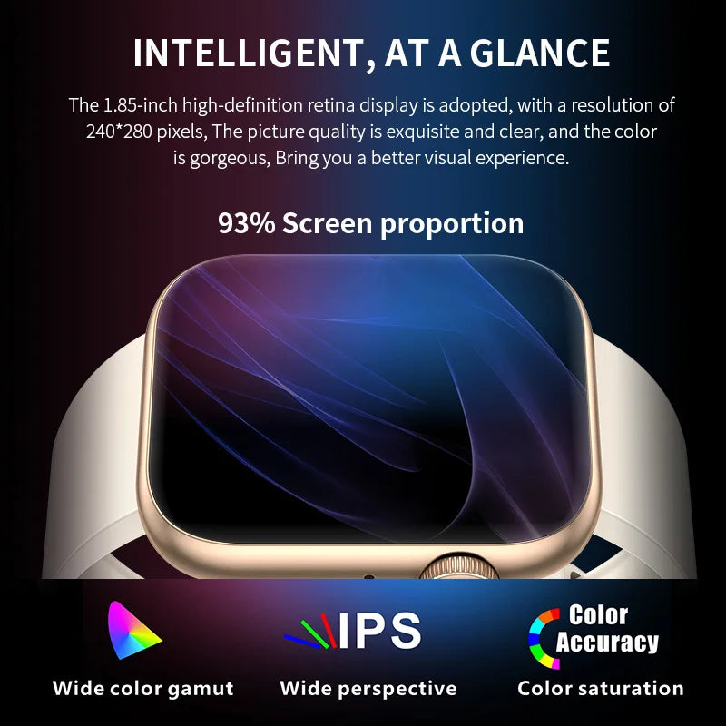 Smartwatch – Bluetooth Calling, Wireless Charging, Custom Face, Fitness Tracker for Men & Women