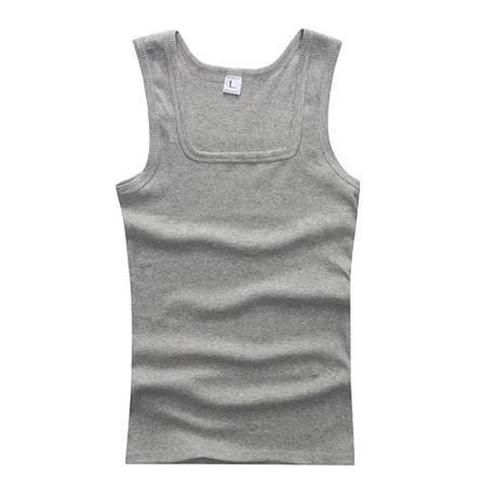 2020 Summer plus Size Men Clothing Tank Tops Black White Gray Singlets Sleeveless Fitness Men Vest Casual Bodybuilding Vest New