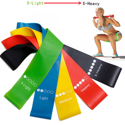 5-Piece Resistance Band Set – Elastic Workout Bands for Yoga, Pilates & Strength Training