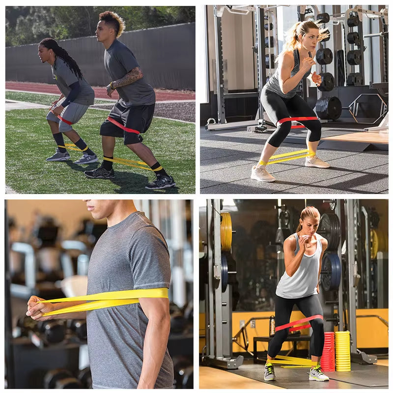 5-Piece Resistance Band Set – Elastic Workout Bands for Yoga, Pilates & Strength Training