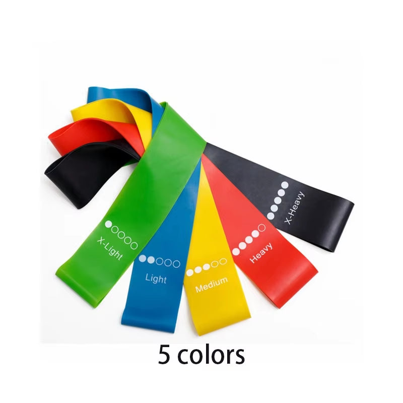 5-Piece Resistance Band Set – Elastic Workout Bands for Yoga, Pilates & Strength Training