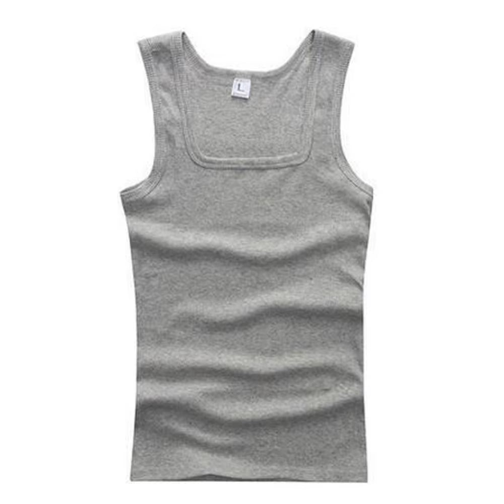 2020 Summer plus Size Men Clothing Tank Tops Black White Gray Singlets Sleeveless Fitness Men Vest Casual Bodybuilding Vest New
